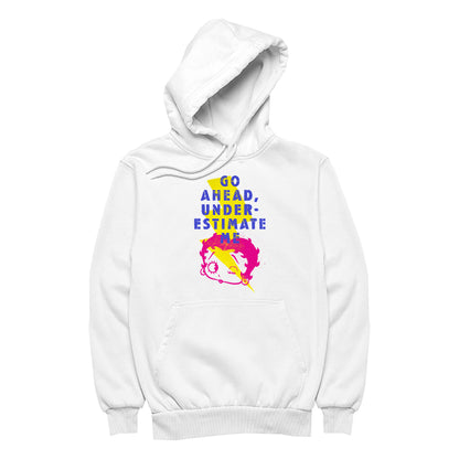 Betty Boop Go Ahead, Underestimate Me Lightning Bolt Art Men's Hooded Sweatshirt