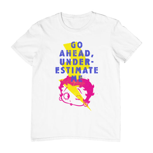 Betty Boop Go Ahead, Underestimate Me Lightning Bolt Art Men's T-Shirt