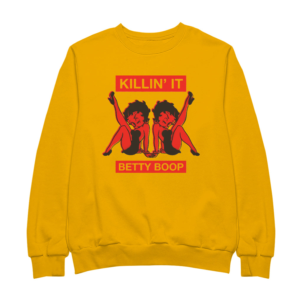 Betty Boop Pin-Up Killin' It Women's Sweatshirt