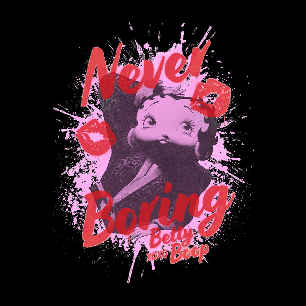 Betty Boop Pin-Up Never Boring XOXO Kids Hooded Sweatshirt