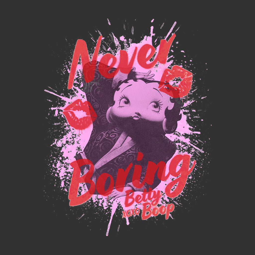 Betty Boop Pin-Up Never Boring XOXO Kids Hooded Sweatshirt