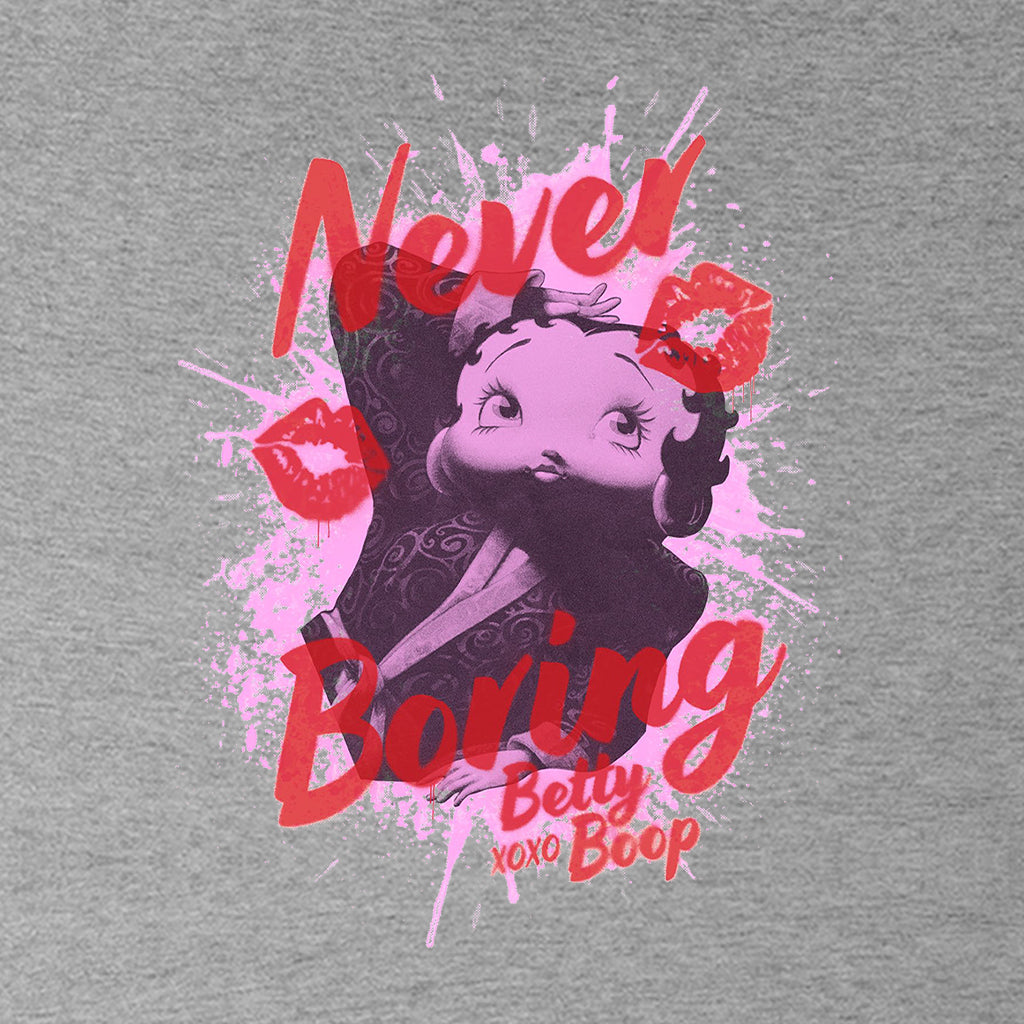 Betty Boop Pin-Up Never Boring XOXO Kids Hooded Sweatshirt