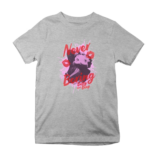 Betty Boop Pin-Up Never Boring XOXO Kids T-Shirt
