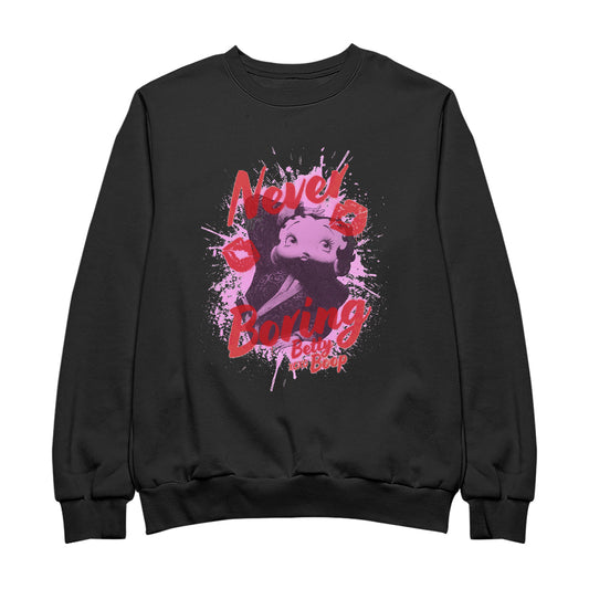 Betty Boop Pin-Up Never Boring XOXO Men's Sweatshirt