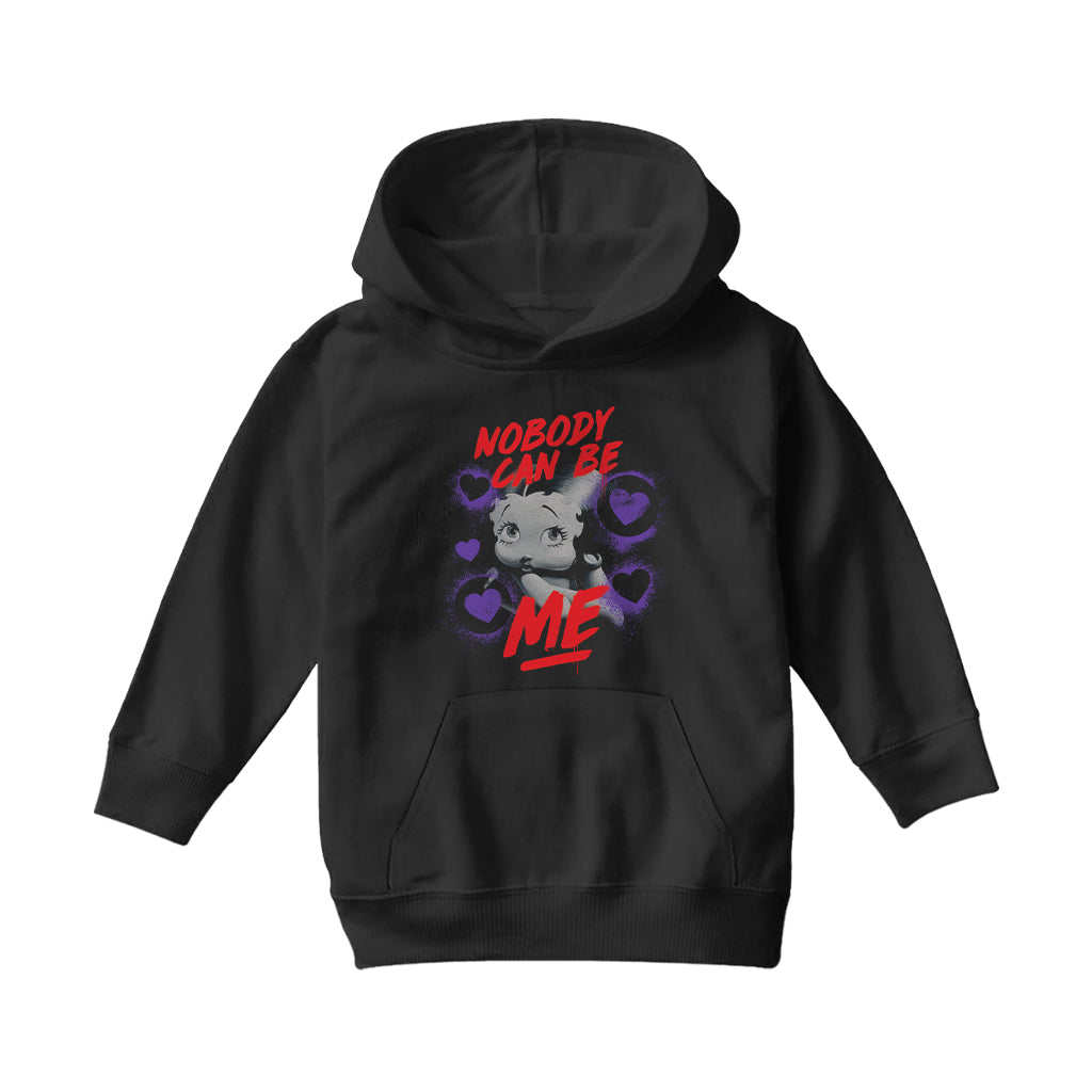 Betty Boop Pin-Up Nobody Can Be Me Kids Hooded Sweatshirt