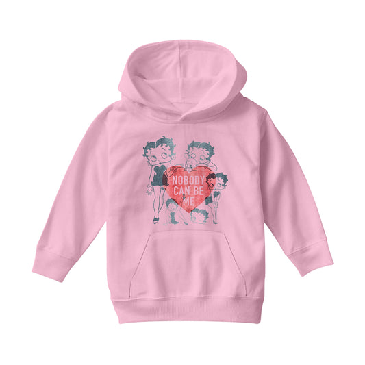 Betty Boop Heart Nobody Can Be Me Kids Hooded Sweatshirt