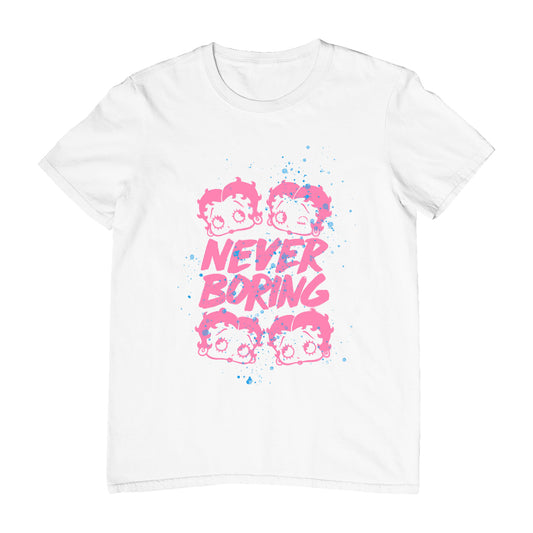 Betty Boop Pink Never Boring Men's T-Shirt