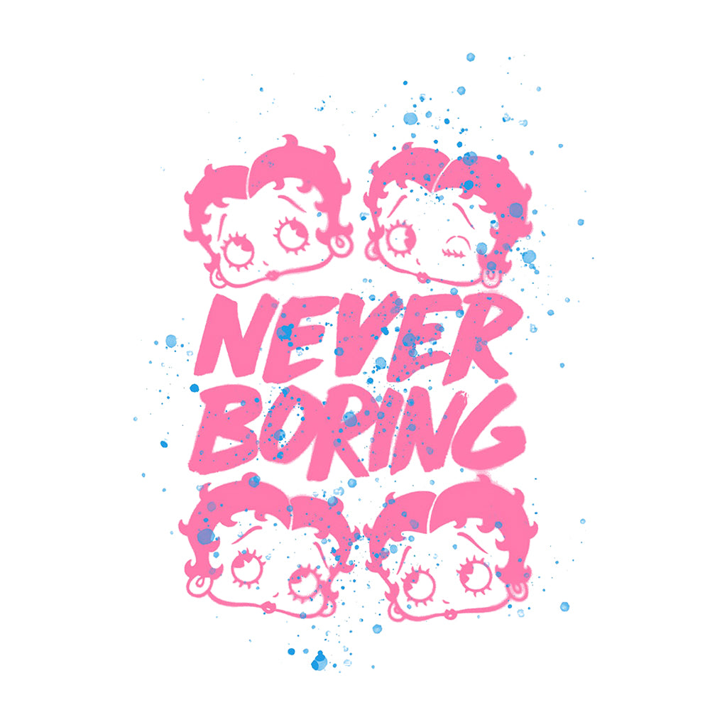 Betty Boop Pink Never Boring Kids Sweatshirt