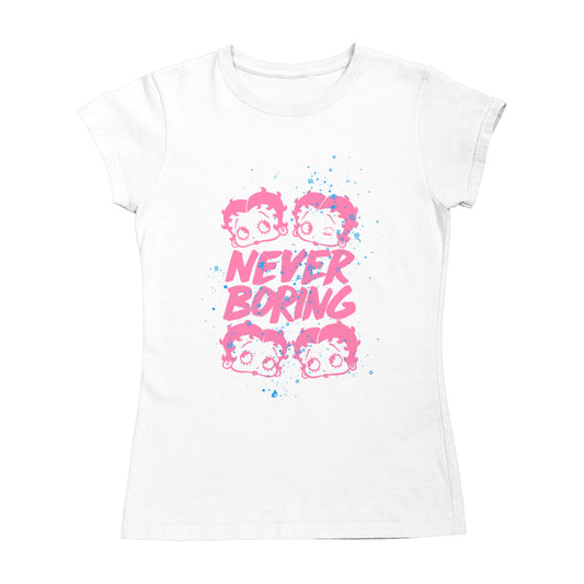 Betty Boop Pink Never Boring Women's T-Shirt