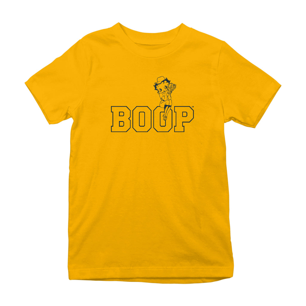 Betty Boop Baseball Catcher's Mitt Kids T-Shirt