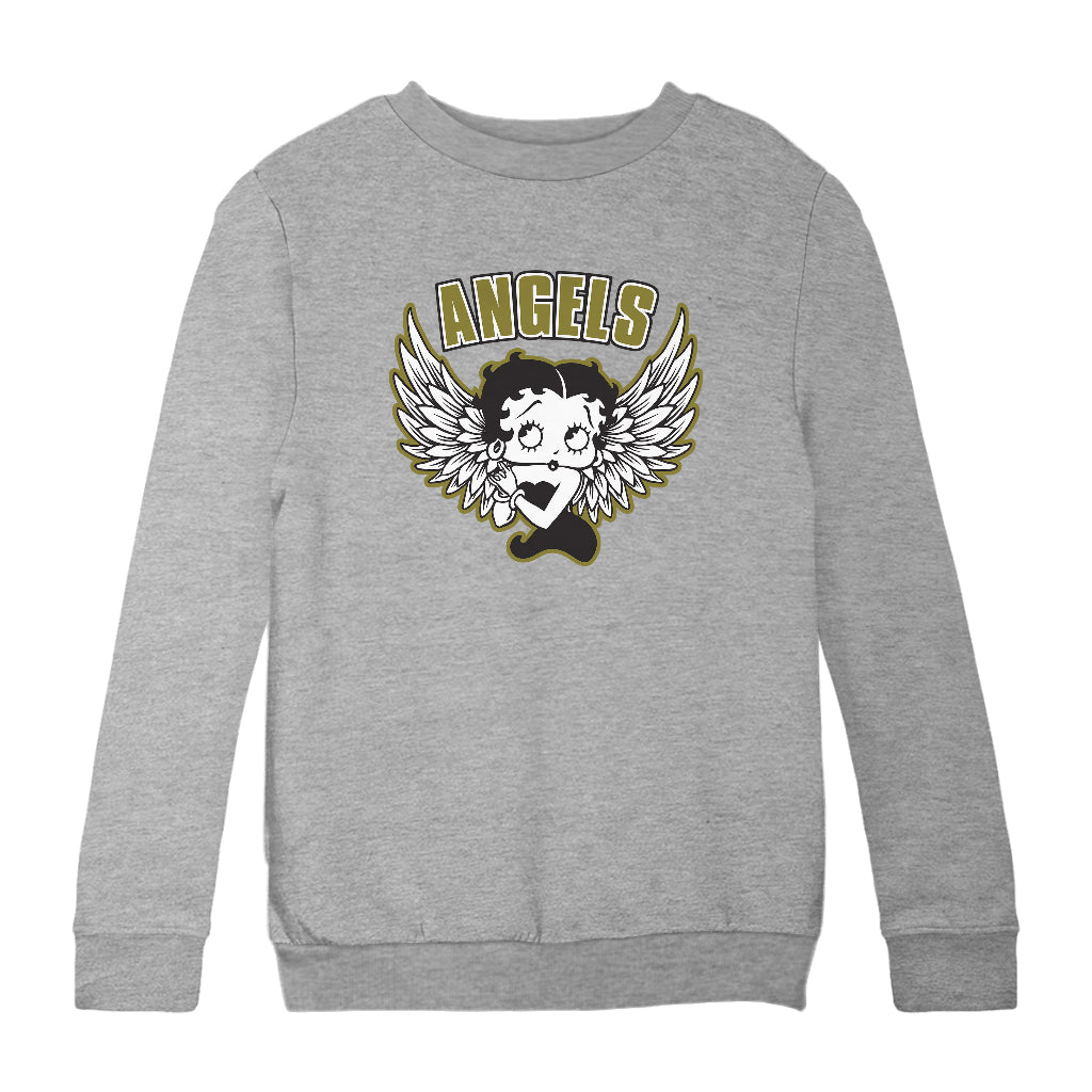Betty Boop Angels Wings Kids Sweatshirt