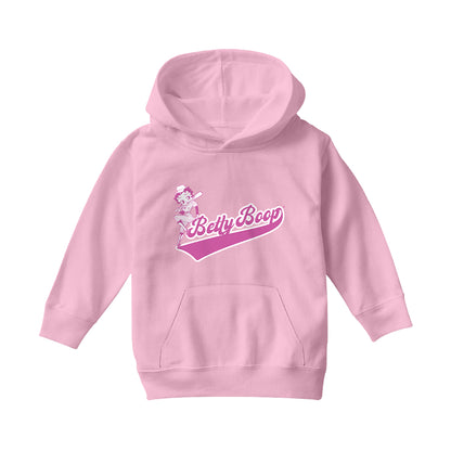 Betty Boop Baseball College Sports Kids Hooded Sweatshirt