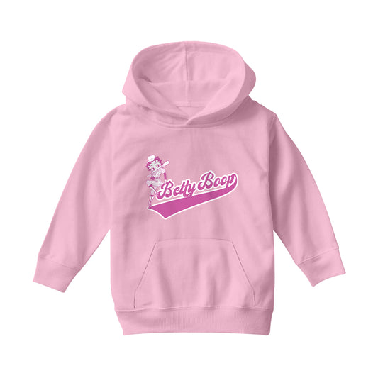 Betty Boop Baseball College Sports Kids Hooded Sweatshirt