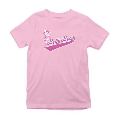 Betty Boop Baseball College Sports Kids T-Shirt