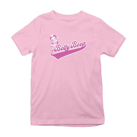 Betty Boop Baseball College Sports Kids T-Shirt