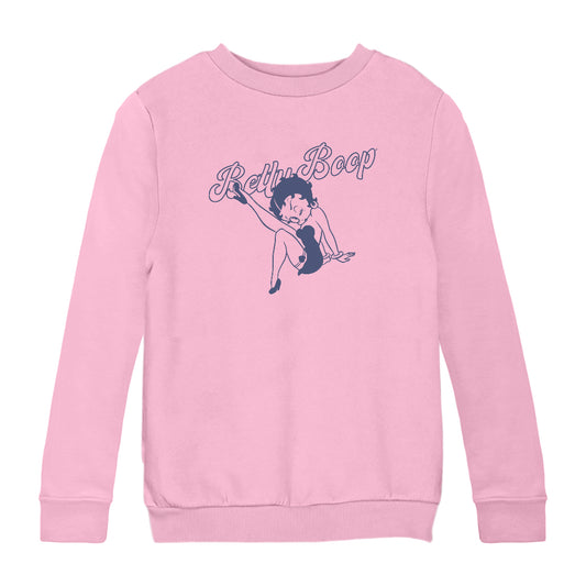 Betty Boop Pin-Up Classic Leg Kick Pose Kids Sweatshirt