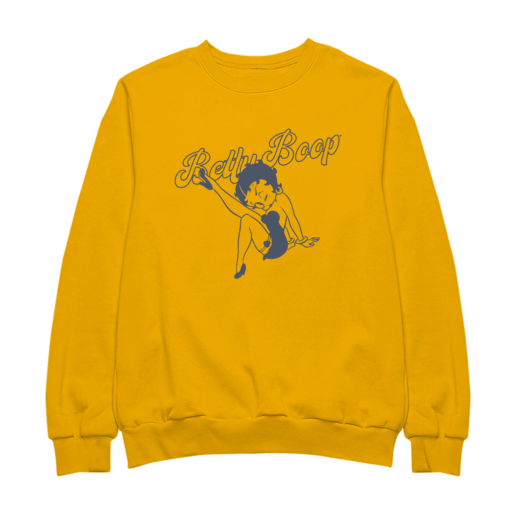 Betty Boop Pin-Up Classic Leg Kick Pose Women's Sweatshirt