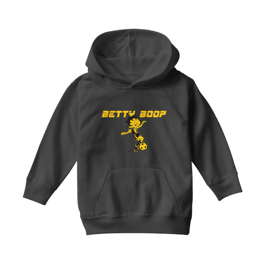 Betty Boop Football Soccer Ball Kick Kids Hooded Sweatshirt