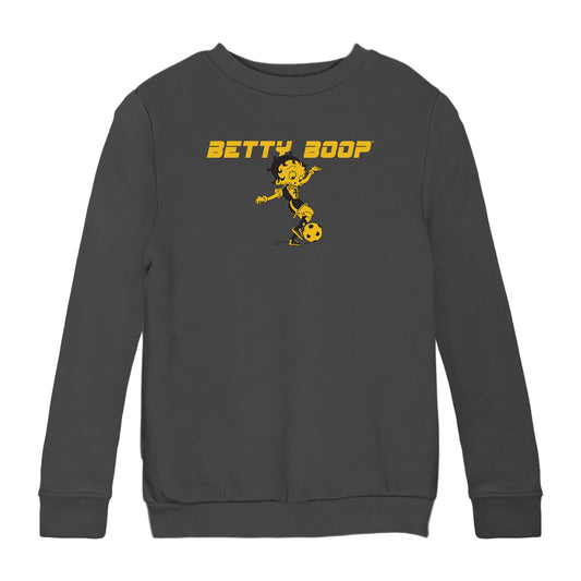 Betty Boop Football Soccer Ball Kick Kids Sweatshirt