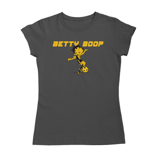 Betty Boop Football Soccer Ball Kick Women's T-Shirt