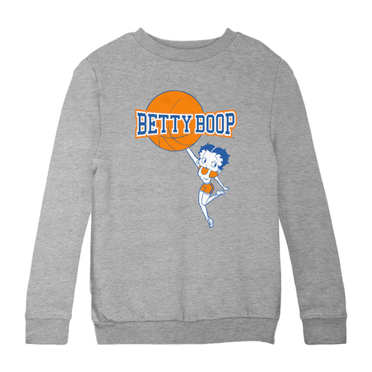 Betty Boop Basketball College Sports Logo Kids Sweatshirt
