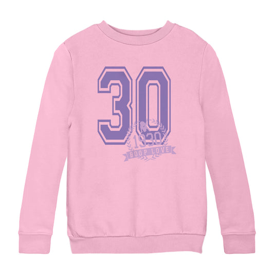 Betty Boop 1930 Boop Love College Sports Text Kids Sweatshirt