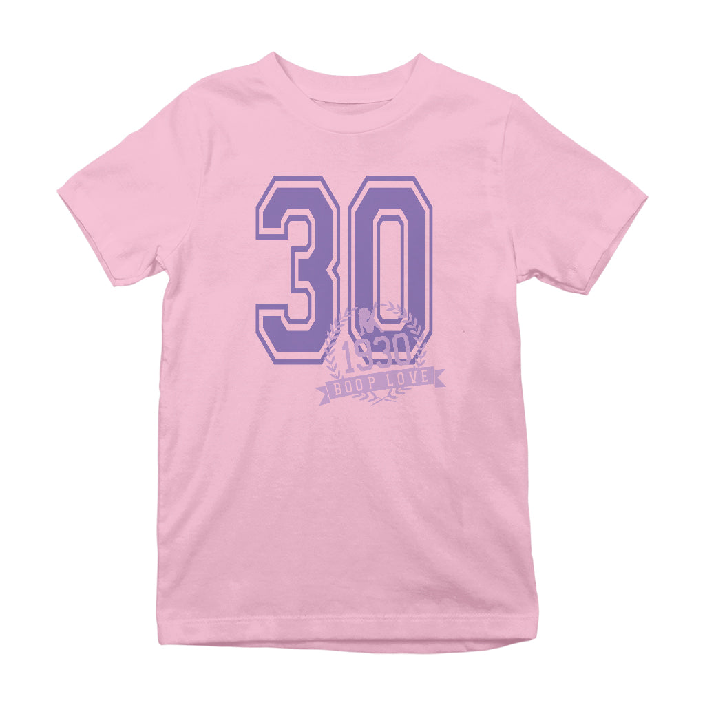 Betty Boop 1930 Boop Love College Sports Text Kids T-Shirt