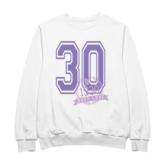 Betty Boop 1930 Boop Love College Sports Text Men's Sweatshirt