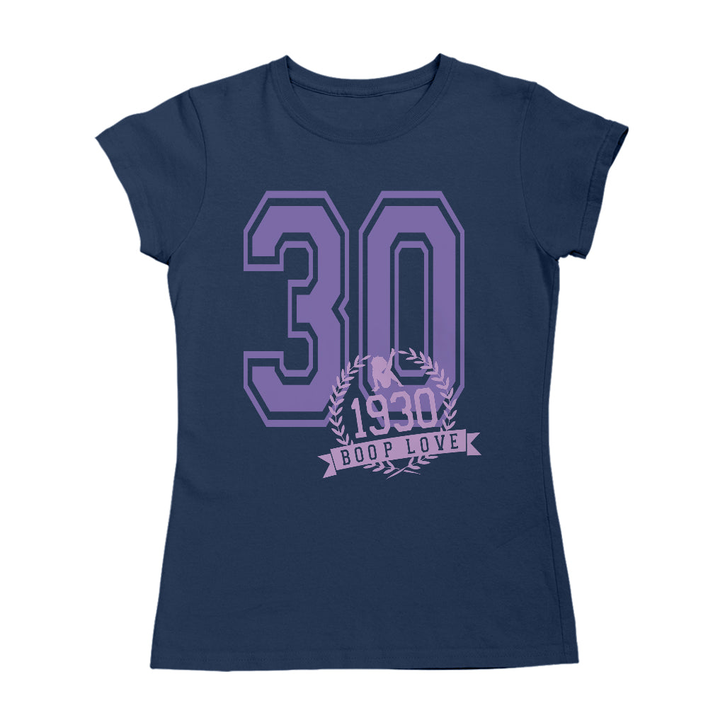Betty Boop 1930 Boop Love College Sports Text Women's T-Shirt