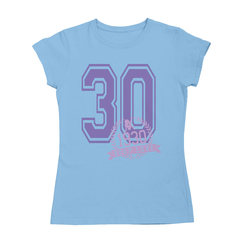 Betty Boop 1930 Boop Love College Sports Text Women's T-Shirt