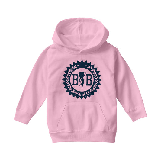 Betty Boop Silhouette BB Laurel Wreath Kids Hooded Sweatshirt
