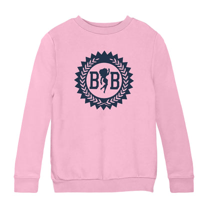 Betty Boop Silhouette BB Laurel Wreath Kids Sweatshirt