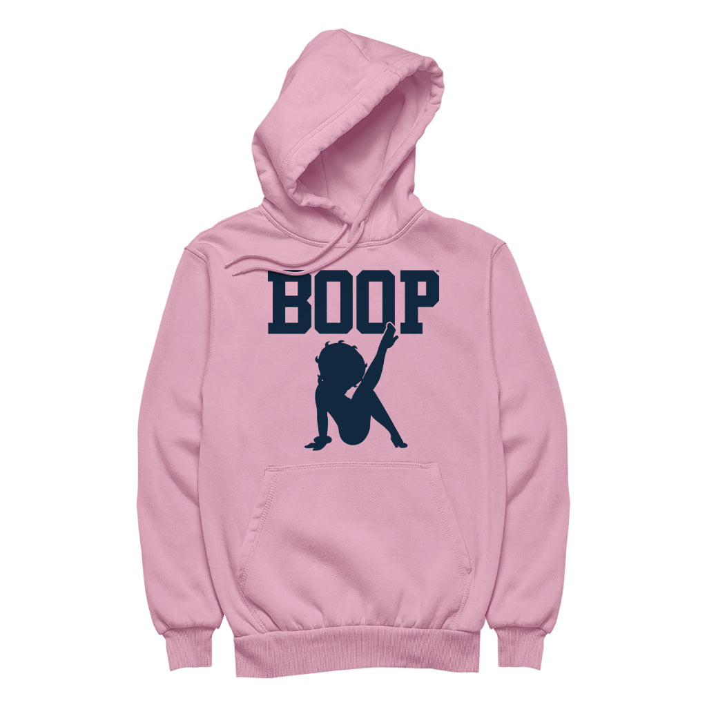 Betty Boop Leg Kick Silhouette College Sports Text Men's Hooded Sweatshirt