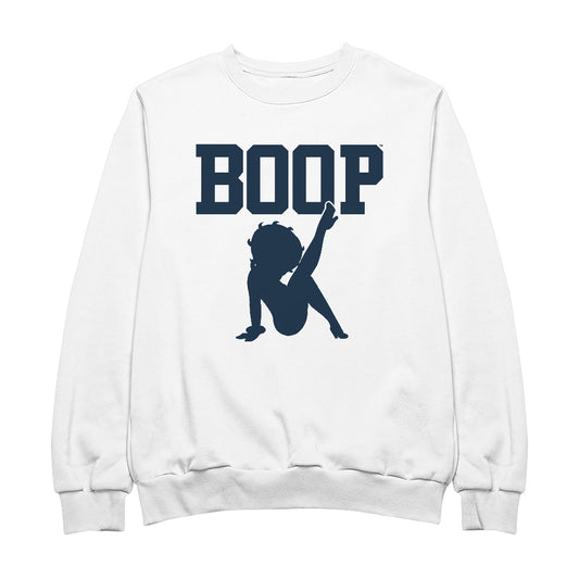 Betty Boop Leg Kick Silhouette College Sports Text Men's Sweatshirt