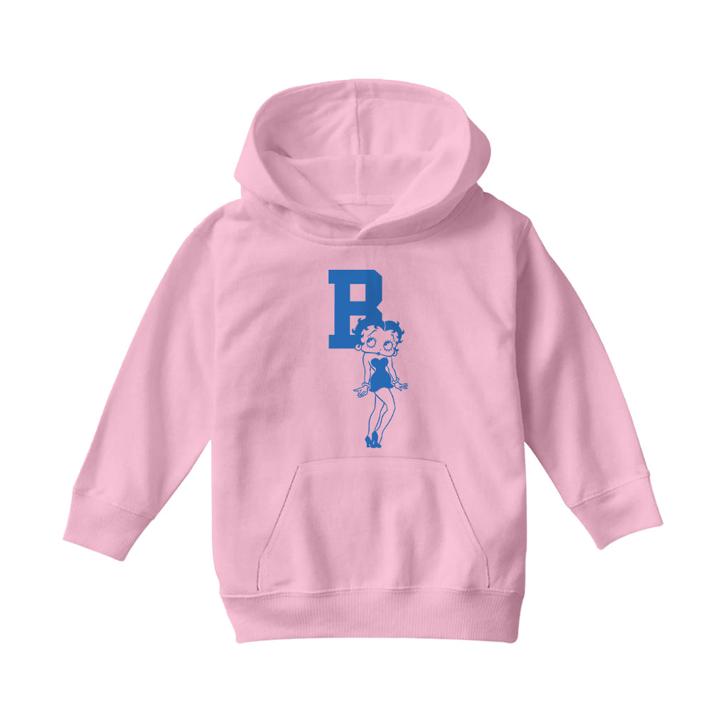 Betty Boop B Pout Pose Kids Hooded Sweatshirt