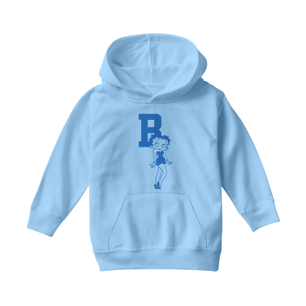 Betty Boop B Pout Pose Kids Hooded Sweatshirt