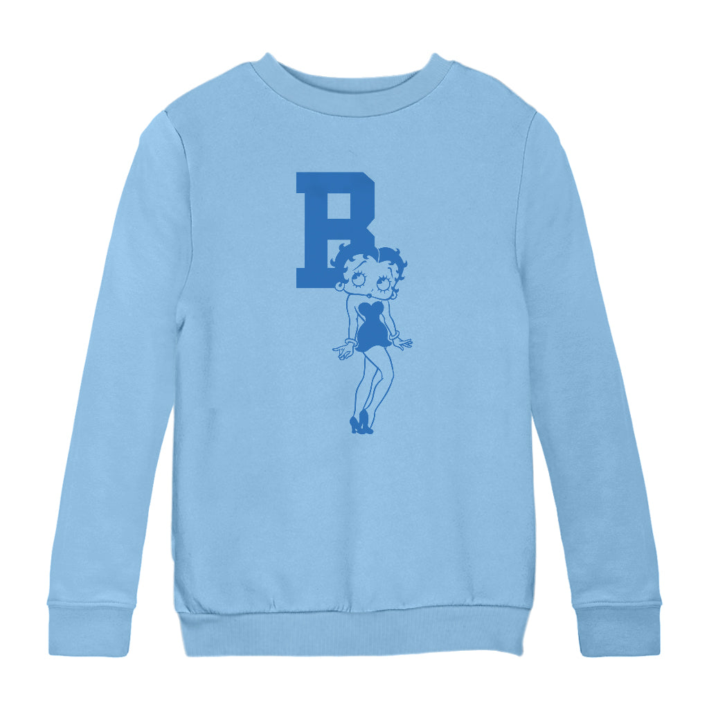 Betty Boop B Pout Pose Kids Sweatshirt