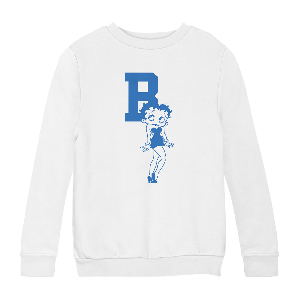 Betty Boop B Pout Pose Kids Sweatshirt