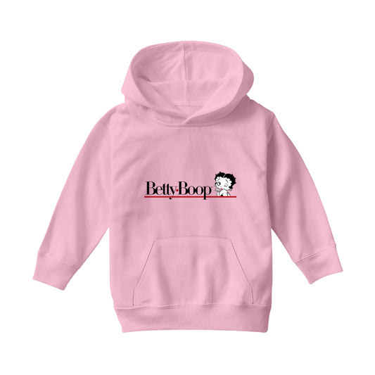 Betty Boop Heart Line Blowing Kiss Kids Hooded Sweatshirt