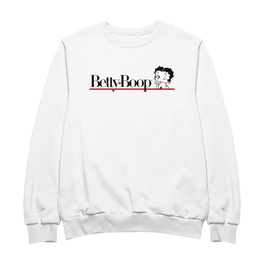 Betty Boop Heart Line Blowing Kiss Men's Sweatshirt