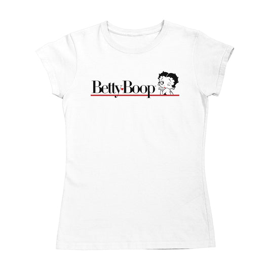Betty Boop Heart Line Blowing Kiss Women's T-Shirt