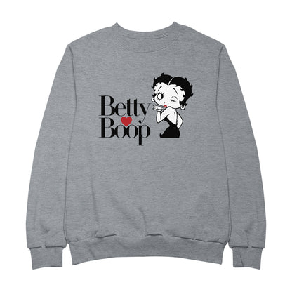 Betty Boop Blowing Kiss Heart Men's Sweatshirt