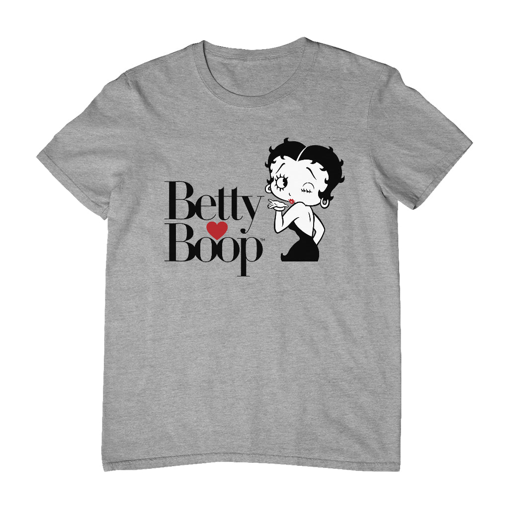 Betty Boop Blowing Kiss Heart Men's T-Shirt