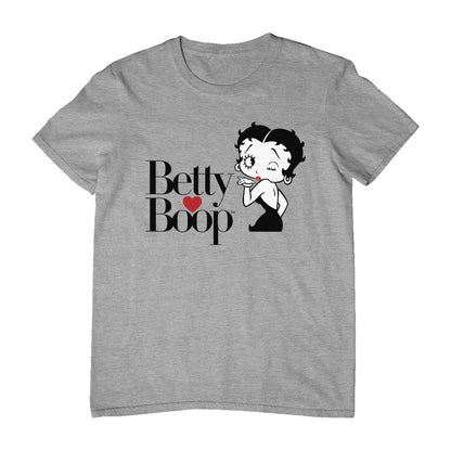 Betty Boop Blowing Kiss Heart Men's T-Shirt