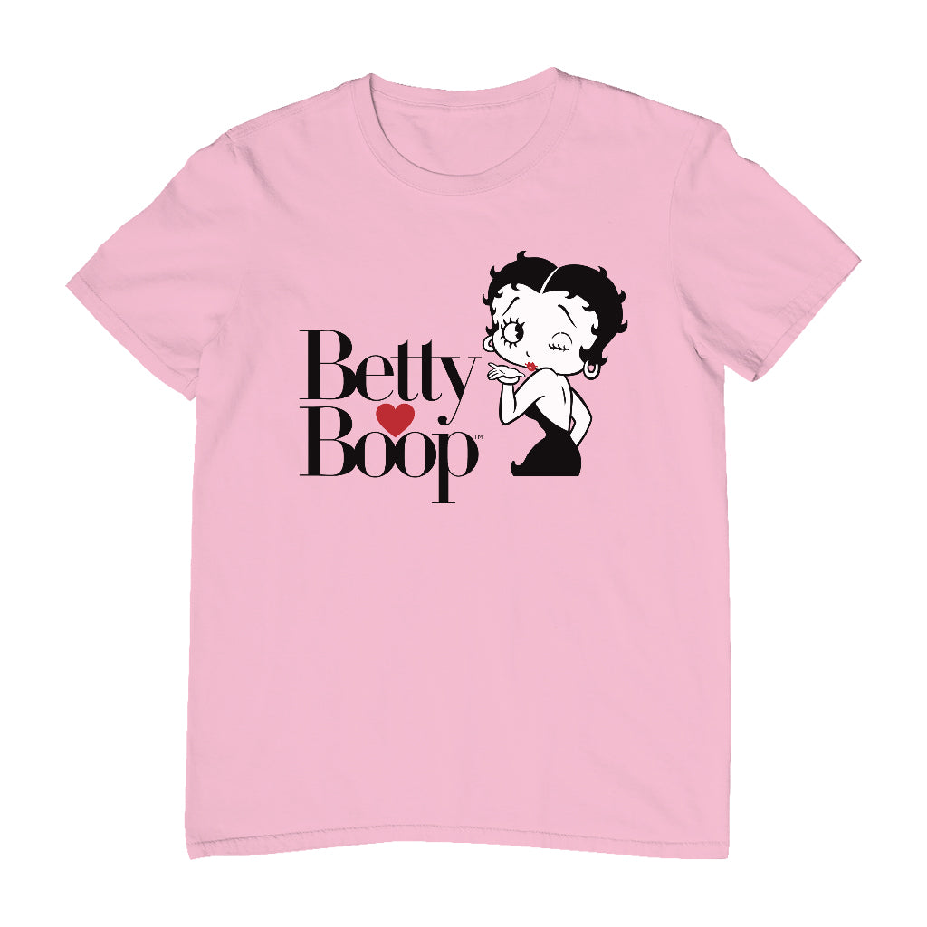 Betty Boop Blowing Kiss Heart Men's T-Shirt