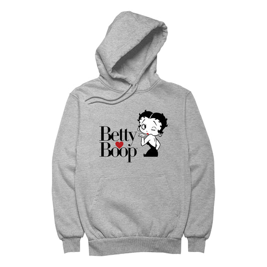 Betty Boop Blowing Kiss Heart Women's Hooded Sweatshirt
