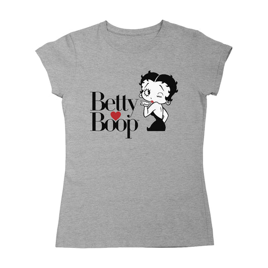 Betty Boop Blowing Kiss Heart Women's T-Shirt