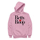 Betty Boop Classic Text Logo Heart Men's Hooded Sweatshirt