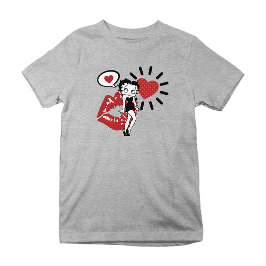 Betty Boop Heart Kiss Icons Kids T-Shirt