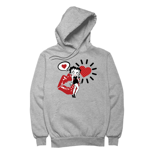 Betty Boop Heart Kiss Icons Men's Hooded Sweatshirt